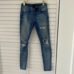RtA Leon Super Skinny Fit Distressed Jeans - 25